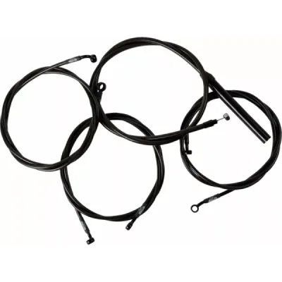 Complete Midnight Braided Handlebar Cable/Brake Line Kit