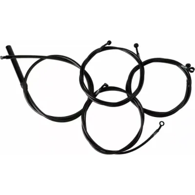 Complete Midnight Braided Handlebar Cable/Brake Line Kit