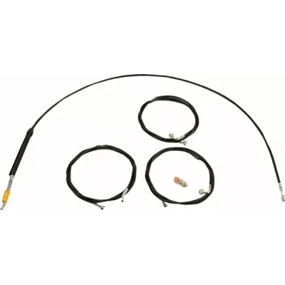 Standard Black Vinyl Braided Handlebar Cable/Brake Line Kit