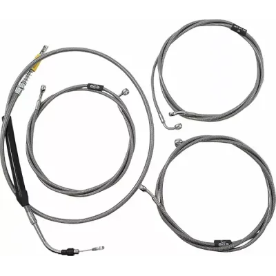 Standard Stainless Braided Handlebar Cable/Brake Line Kit