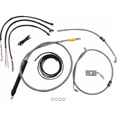 Complete Stainless Braided Handlebar Cable/Brake Line Kit