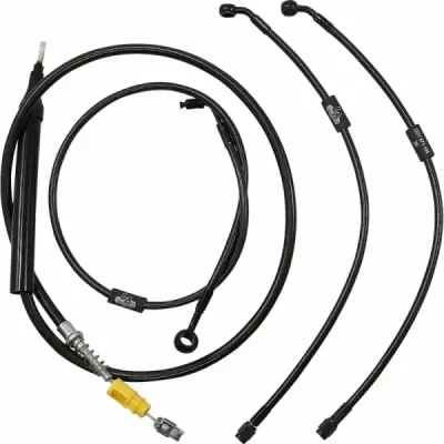 Kit standard de cabluri și linii de frână pentru ghidon împletit la miezul nopții