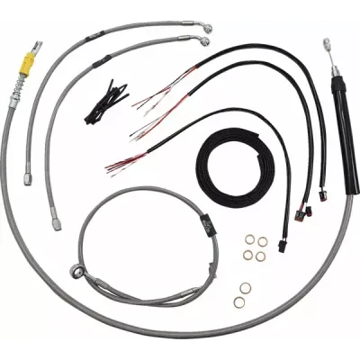 Complete Stainless Braided Handlebar Cable/Brake Line Kit