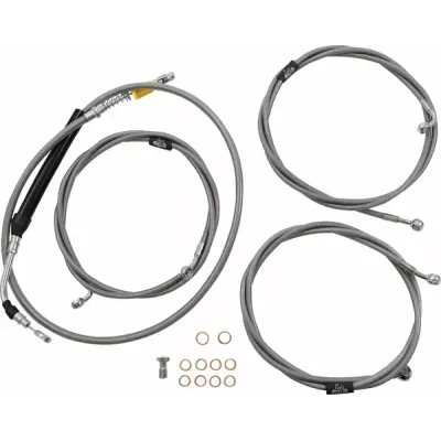 Standard Stainless Braided Handlebar Cable/Brake Line Kit