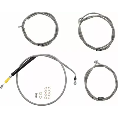 Standard Stainless Braided Handlebar Cable/Brake Line Kit