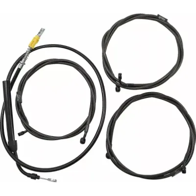 Complete Midnight Braided Handlebar Cable/Brake Line Kit