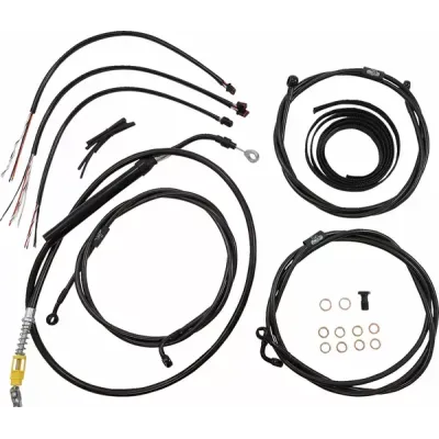 Complete Midnight Braided Handlebar Cable/Brake Line Kit