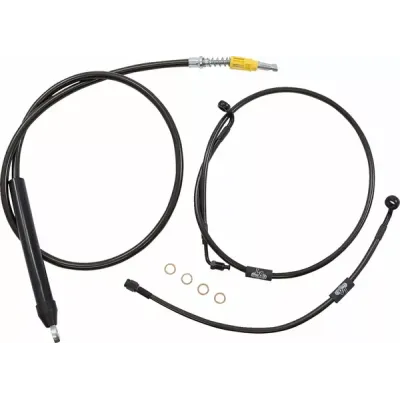 Kit standard de cabluri și linii de frână pentru ghidon împletit la miezul nopții