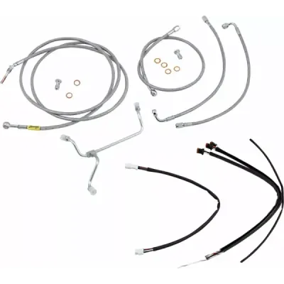 Kit complet de cabluri de ghidon din oțel inoxidabil împletit/linie de frână