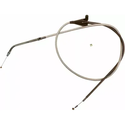 Polished Stainless Steel Braided Throttle/Idle Cable
