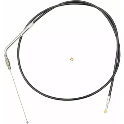 Black Vinyl Braided Handlebar Throttle Cable