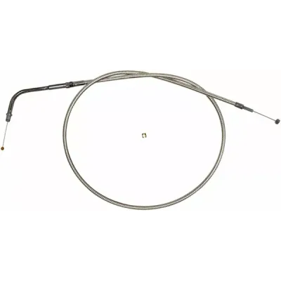 Polished Stainless Steel Braided Throttle/Idle Cable