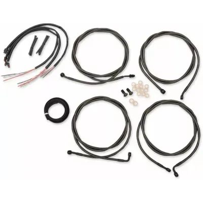 Complete Midnight Braided Handlebar Cable/Brake Line Kit