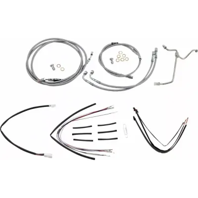 Kit complet de cabluri de ghidon și frână împletite din oțel inoxidabil