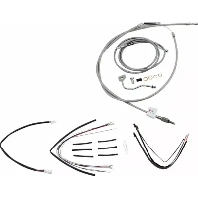 Complete Stainless Braided Handlebar Cable/Brake Line Kit