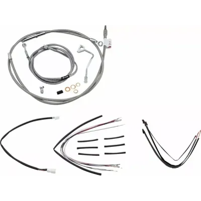 Complete Stainless Braided Handlebar Cable/Brake Line Kit