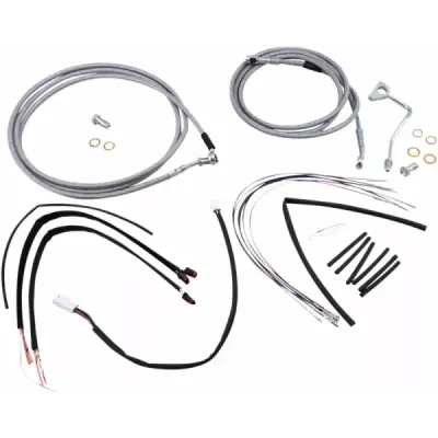 Complete Stainless Braided Handlebar Cable/Brake Line Kit