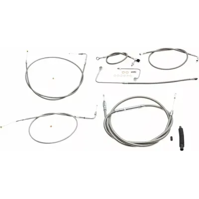 Standard Stainless Braided Handlebar Cable/Brake Line Kit