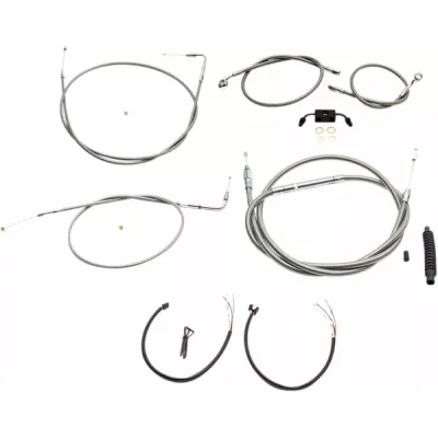 Kit complet de cabluri de frână și frână cu mânere împletite din oțel inoxidabil