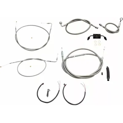 Kit complet de cabluri de ghidon impletite din inox / linie de frână
