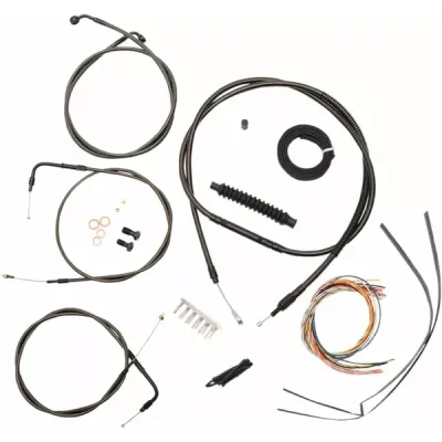 Complete Midnight Braided Handlebar Cable/Brake Line Kit