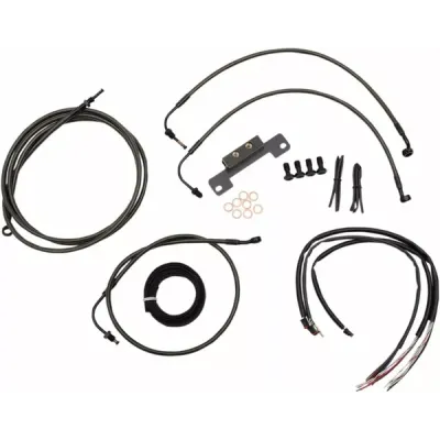 Complete Midnight Braided Handlebar Cable/Brake Line Kit