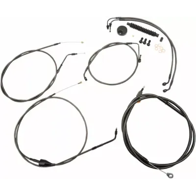Standard Midnight Braided Handlebar Cable/Brake Line Kit