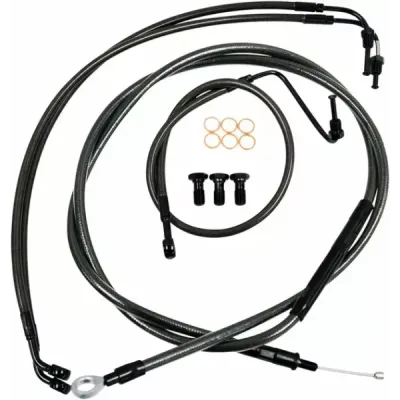 Standard Midnight Braided Handlebar Cable/Brake Line Kit