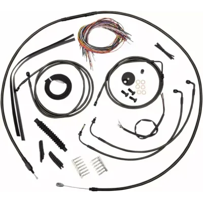 Complete Midnight Braided Handlebar Cable/Brake Line Kit