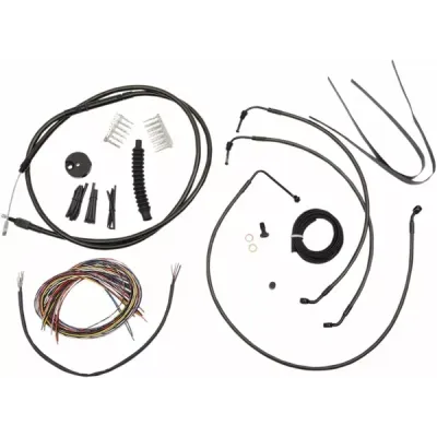 Complete Midnight Braided Handlebar Cable/Brake Line Kit