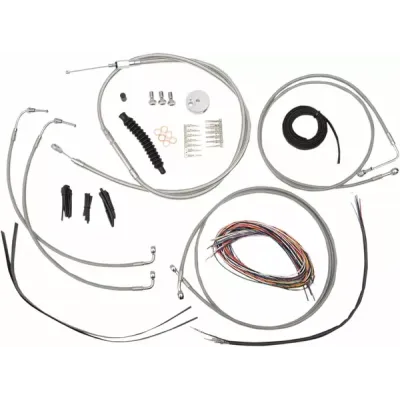 Complete Stainless Braided Handlebar Cable/Brake Line Kit