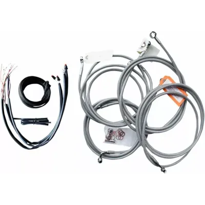 Complete Stainless Braided Handlebar Cable/Brake Line Kit