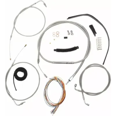 Complete Stainless Braided Handlebar Cable/Brake Line Kit
