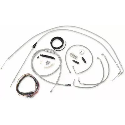Kit complet de cabluri de frână/manetă împletite din oțel inoxidabil
