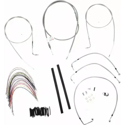 Complete Stainless Braided Handlebar Cable/Brake Line Kit