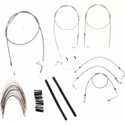 Complete Stainless Braided Handlebar Cable/Brake Line Kit
