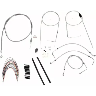 Complete Stainless Braided Handlebar Cable/Brake Line Kit