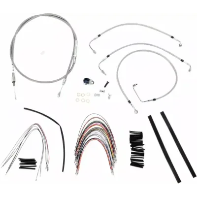 Complete Stainless Braided Handlebar Cable/Brake Line Kit