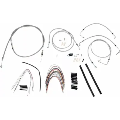 Complete Stainless Braided Handlebar Cable/Brake Line Kit