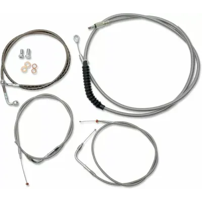 Standard Stainless Braided Handlebar Cable/Brake Line Kit