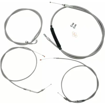 Standard Stainless Braided Handlebar Cable/Brake Line Kit