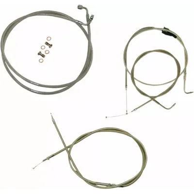 Kit standard de cabluri și linii de frână cu mânere împletite din oțel inoxidabil