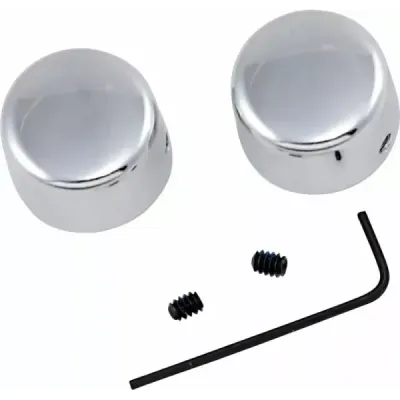 Chrome Handlebar Riser Bolt Caps