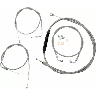 Standard Stainless Braided Handlebar Cable/Brake Line Kit