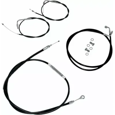 Standard Black Vinyl Braided Handlebar Cable/Brake Line Kit