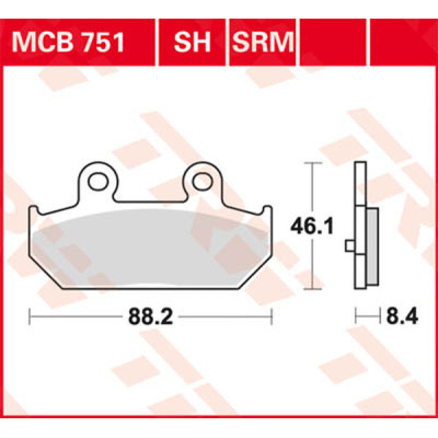 SRM Series Sindered Scooter Brake Pads