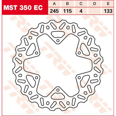 Rotor de frână cu design EC Cross