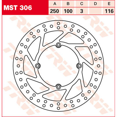 Rotor de frână fix rotund 250-299mm