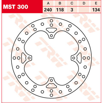 Rotor de frână fix rotund 220-250mm