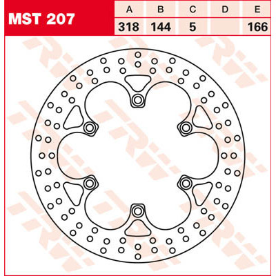 Round Fixed Brake Rotor Larger Than 300mm